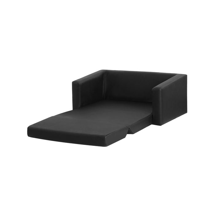 Keezi Kids Sofa 2 Seater Chair Children Flip Open Couch Armchair Black