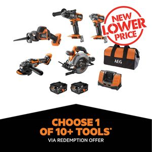 AEG 18V FUSION/Brushless 5-Piece 4.0Ah Kit