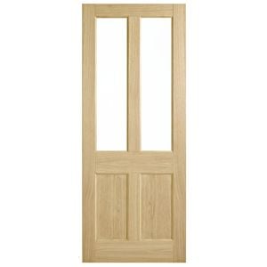 Corinthian 2340 x 920 x 40mm Entrance Door Blonde Oak Clear Glass AWO7G