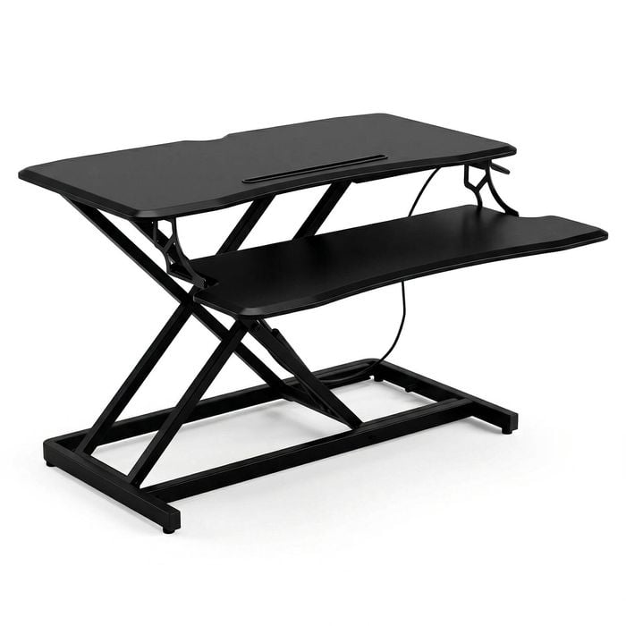 Ufurniture Sit Stand Desk Height Adjustable Black