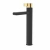 Dorf Black And Copper Ren Tower Basin Mixer