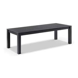 Santorini 2.5m Outdoor Rectangle Aluminium Dining Table Charcoal
