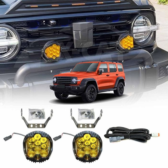 2x Front Led Fog Pod Spotlight for GWM Tank 300 2023-Onwards Off Road Driving nudge Bar light