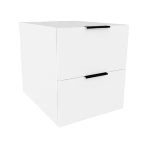 Lugna 512 x 450 x 580mm White 2 Drawer Storage Cabinet