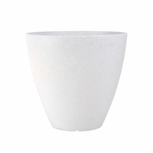 Northcote Pottery 48cm White Terrazzo Self Watering Pot