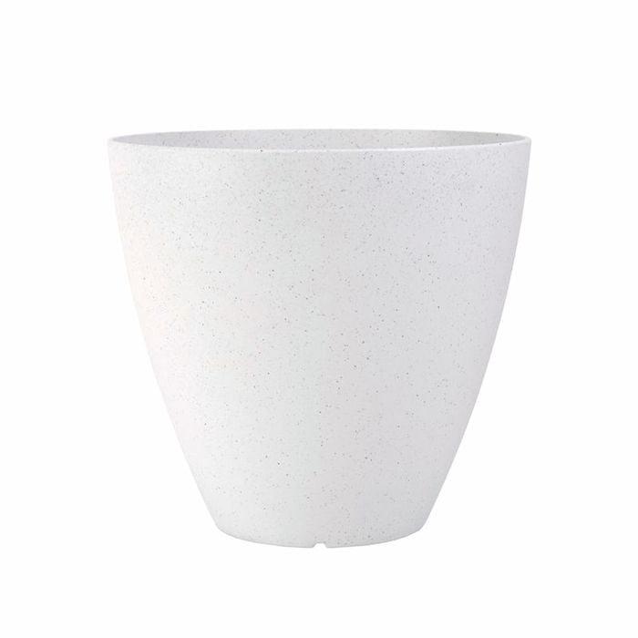 Northcote Pottery 48cm White Terrazzo Self Watering Pot