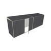 Build-A-Shed 1.2 x 6.0 x 2.0m Skillion Single Hinged Side Door Shed - Grey
