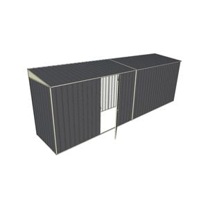 Build-A-Shed 1.2 x 6.0 x 2.0m Skillion Single Hinged Side Door Shed - Grey