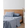 Onkaparinga 300TC Hepburn 100% Cotton Percale Sheet Set Blue Queen