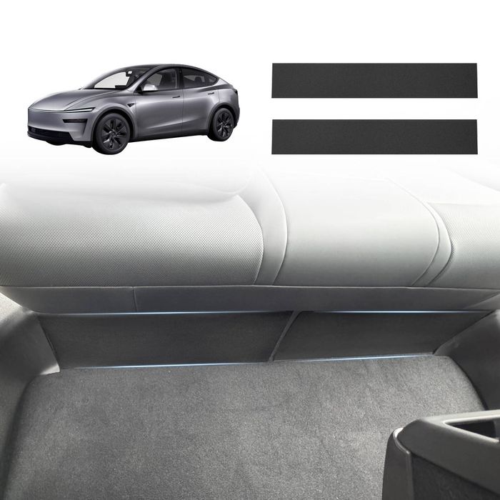 AUSGO Rear Seat Base Kick Protector Strips for Tesla Model Y Juniper 2025-Onwards 2PCS