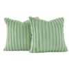 Gioia Casa Faux Fur European Pillowcases - Sage, 65x65cm