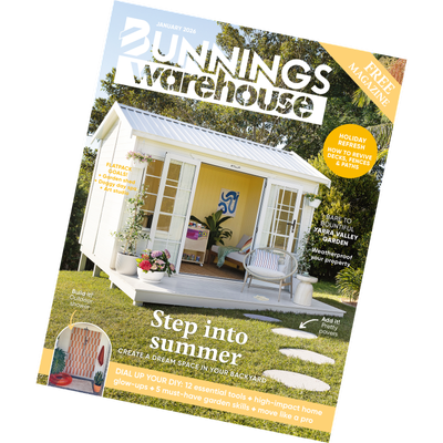 Bunnings January Magazine front cover tilted.
