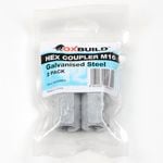 Oxbuild M16 Galvanised Steel Hex Coupler - 2 Pack
