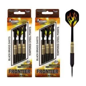 24pc Formula Sports 24g Frontier Black Brass Barrel Dart Tempered Steel Point