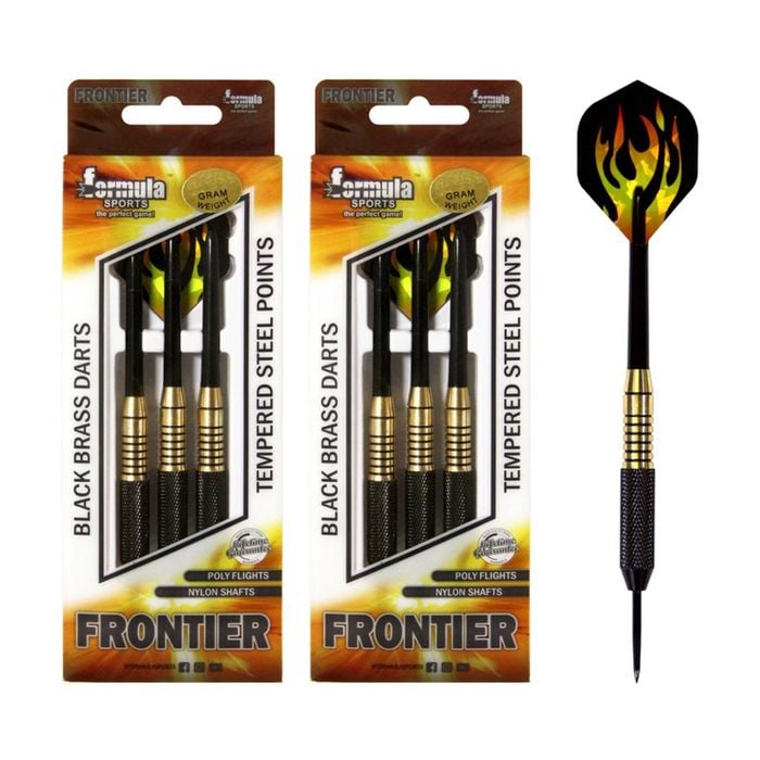 24pc Formula Sports 24g Frontier Black Brass Barrel Dart Tempered Steel Point