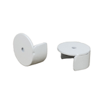 Pillar 25mm White Curtain Rod Stirrup Bracket - 2 Pack