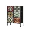 Oikiture 6 Chest Of Drawers Retro Tallboy Dresser Multi-Storage Foldable Fabric