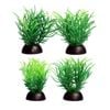 Aqua One Ecoscape Foreground Ricca Green Plastic Plant - 4pk (28361)