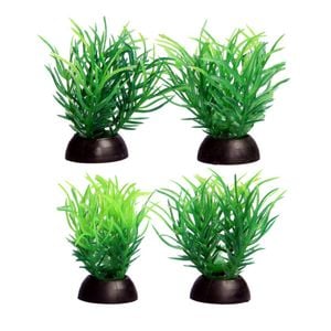 Aqua One Ecoscape Foreground Ricca Green Plastic Plant - 4pk (28361)