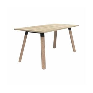 Olg Plantation Boardroom Table 4 Leg Solid Oak Frame New Oak Smooth Top L1500mm X W600mm