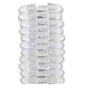 Barelli Clear Locking Plastic Shower Curtain Rings - 12 Pack