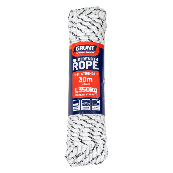 GRUNT 8mm x 30m High Strength Rope