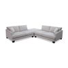 Orio 4 Seater Corner Sofa Lounge Ottoman Set Light Grey