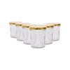 Argon Tableware 250ml Glass Jam Jars With Airtight Gold Lids - Set Of 6 Empty Screw Top Kitchen Storage Preserving Jar