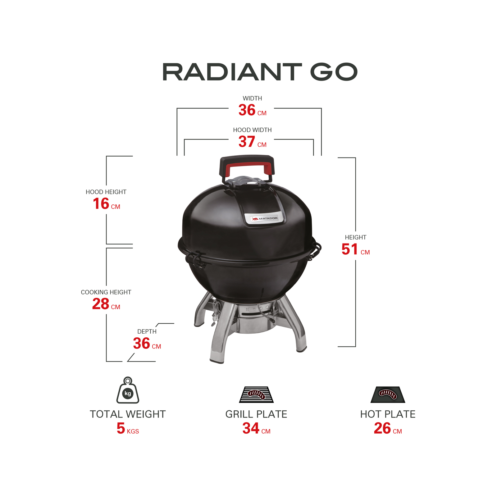 Matador Radiant Go Kettle BBQ