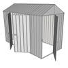 Build-a-Shed 1.5 x 3.0 x 2.3m Front Gable Single Hinged and Double Hinged Door Narrow Shed - Zinc