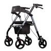 Rollator Mobility Walker with Seat and Padded Backrest - Midnight