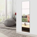 Full Length Mirror Tiles 12 Inch 4Pcs Frameless Wall Set