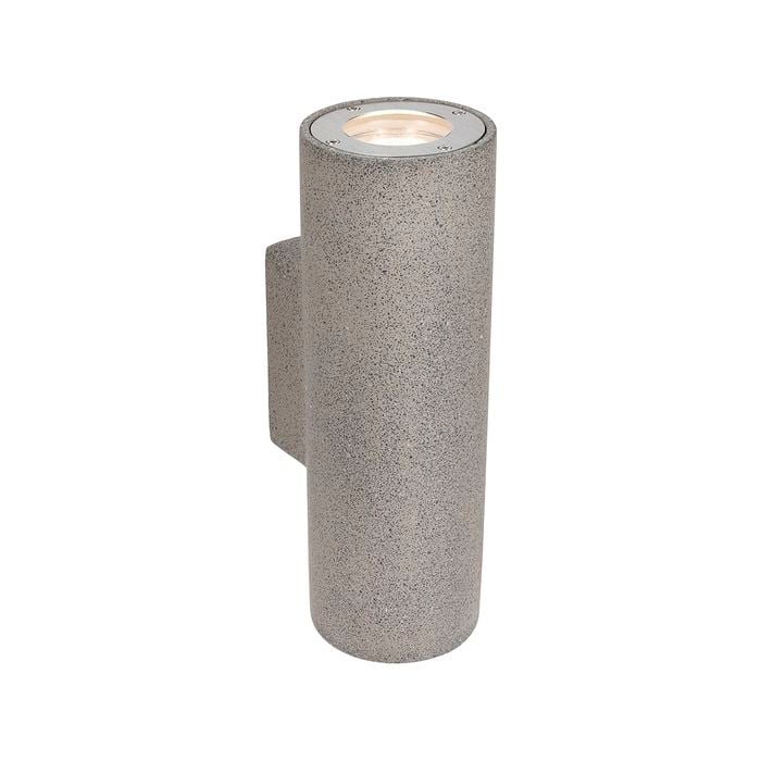 Brilliant Grey Sandstone Bari Terrazzo Round Up / Down Wall Light