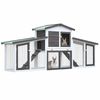 Advwin Rabbit Cage Hutch Chicken Coop Wooden Pet House 204x45x85cm