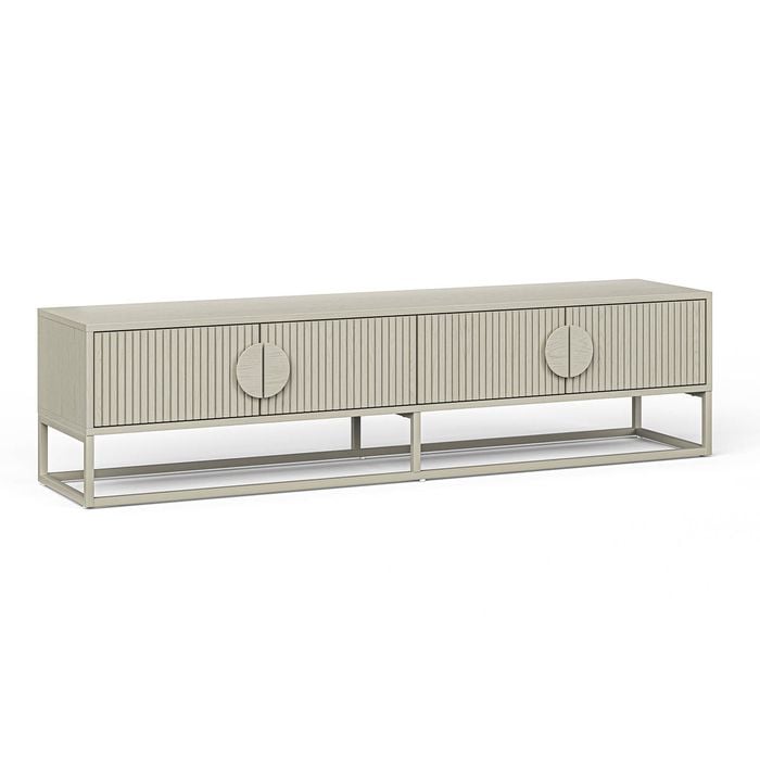 Braxton 180cm Putty Ripple Slatted TV Entertainment Unit