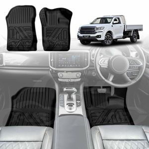 3d Front Floor Mats For Gwm Cannon Single Cab 2025-onwards Heavy Duty All Weather Car Mats Carpet Liner Set