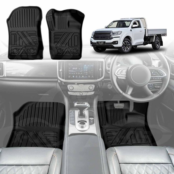 3d Front Floor Mats For Gwm Cannon Single Cab 2025-onwards Heavy Duty All Weather Car Mats Carpet Liner Set