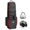 VEVOR Golf Travel Bag Black Heavy Duty 1800D Polyester Oxford with Wheels for Airline