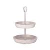 Ladelle Hampton 2 Tier Lazy Susan Rotating Serving Tray Snack Display Stand