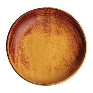 Olympia Canvas Coupe Bowl Glazed Edge Sienna Rust 230mm Pack of 6