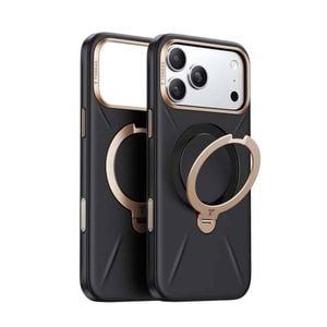Torras Ostand Spin Fusion MagSafe Case For iPhone 17 Pro - Black / Gold