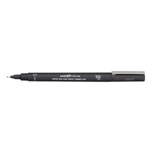 Uni Pin Fine Line Drawing Pen 12pcs (Black) (0.4mm)