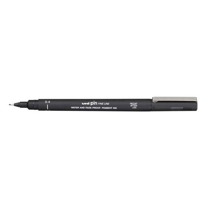 Uni Pin Fine Line Drawing Pen 12pcs (Black) (0.4mm)
