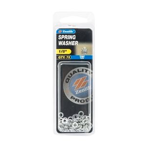 Zenith 1/8" Zinc Plated Spring Washer - 75 Pack