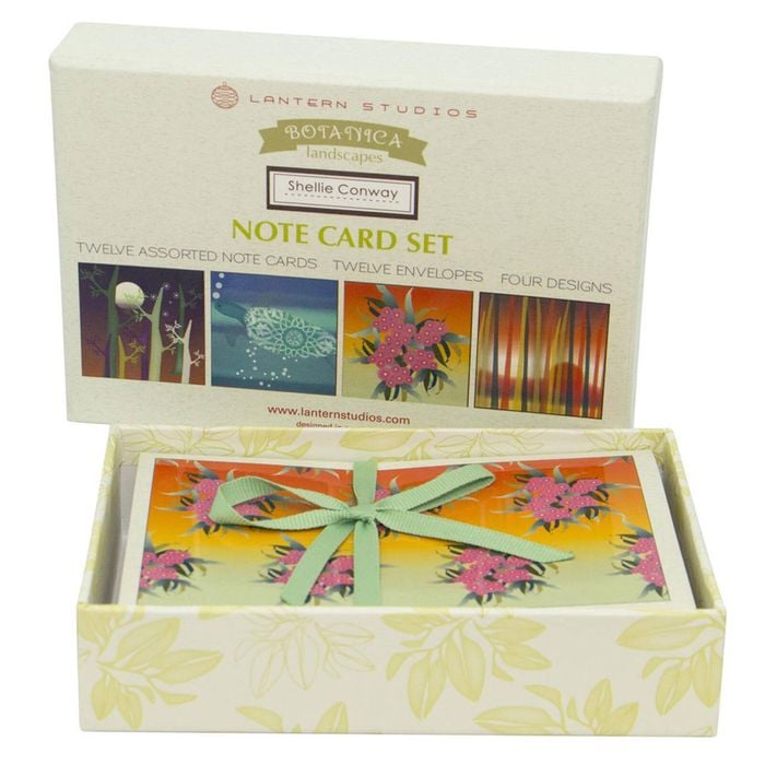 12pk Lantern Studios Botanica Range Ii Note Cards Writing Home Stationery Set