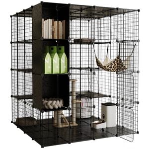 Advwin Large Cat Cage 4 Tier DIY Pet Crate Cat Villa Cat Enclosure