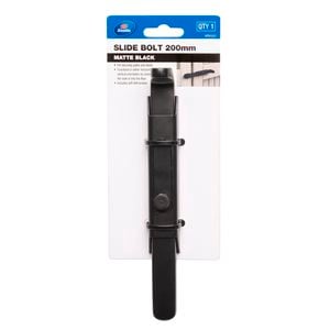 Zenith 200mm Matte Black Slide Bolt