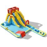 Costway 7-in-1 Inflatable Dual Slide Water Park Bounce Castle No Blower