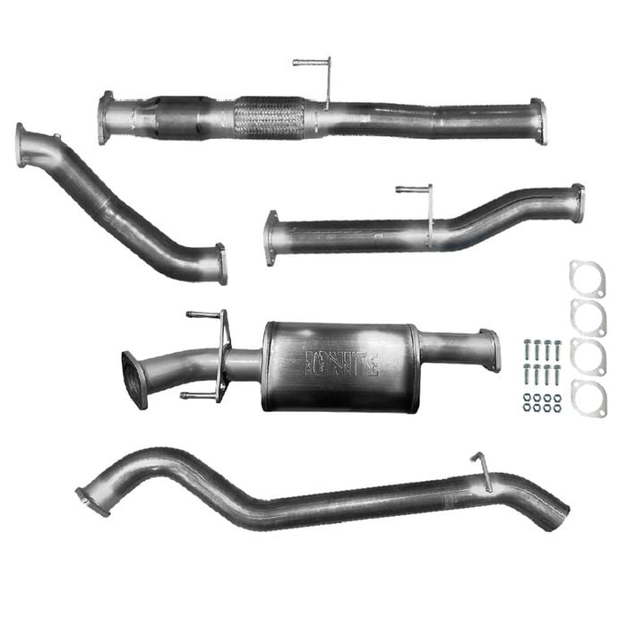 Ignite Exhausts Turbo Back For Toyota Hilux 3l D4d 3" Cat & Muffler Raw Aluminised Steel