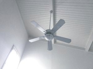 Indoor white ceiling fan 